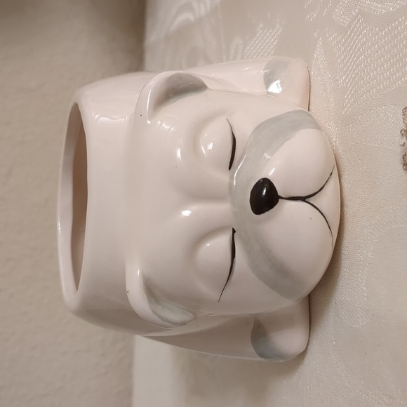 Ceramic Bulldog Succulent Planter - Picture 1 of 9